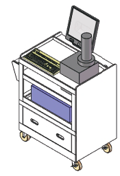 custom workstation cart for pharma and biopharma applications from Acuity Process Solutions