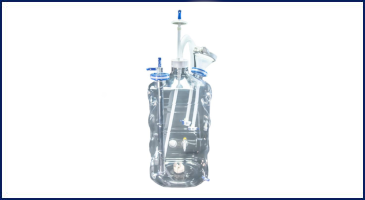 mixed 4 sure single use mixing assembly with pharmatainer single use mixing system