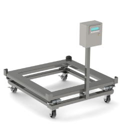 weighing cart with load cells for bioprocessing